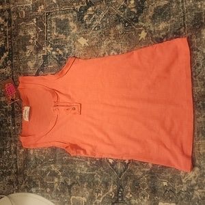 Florescent pinkish ribbed tank